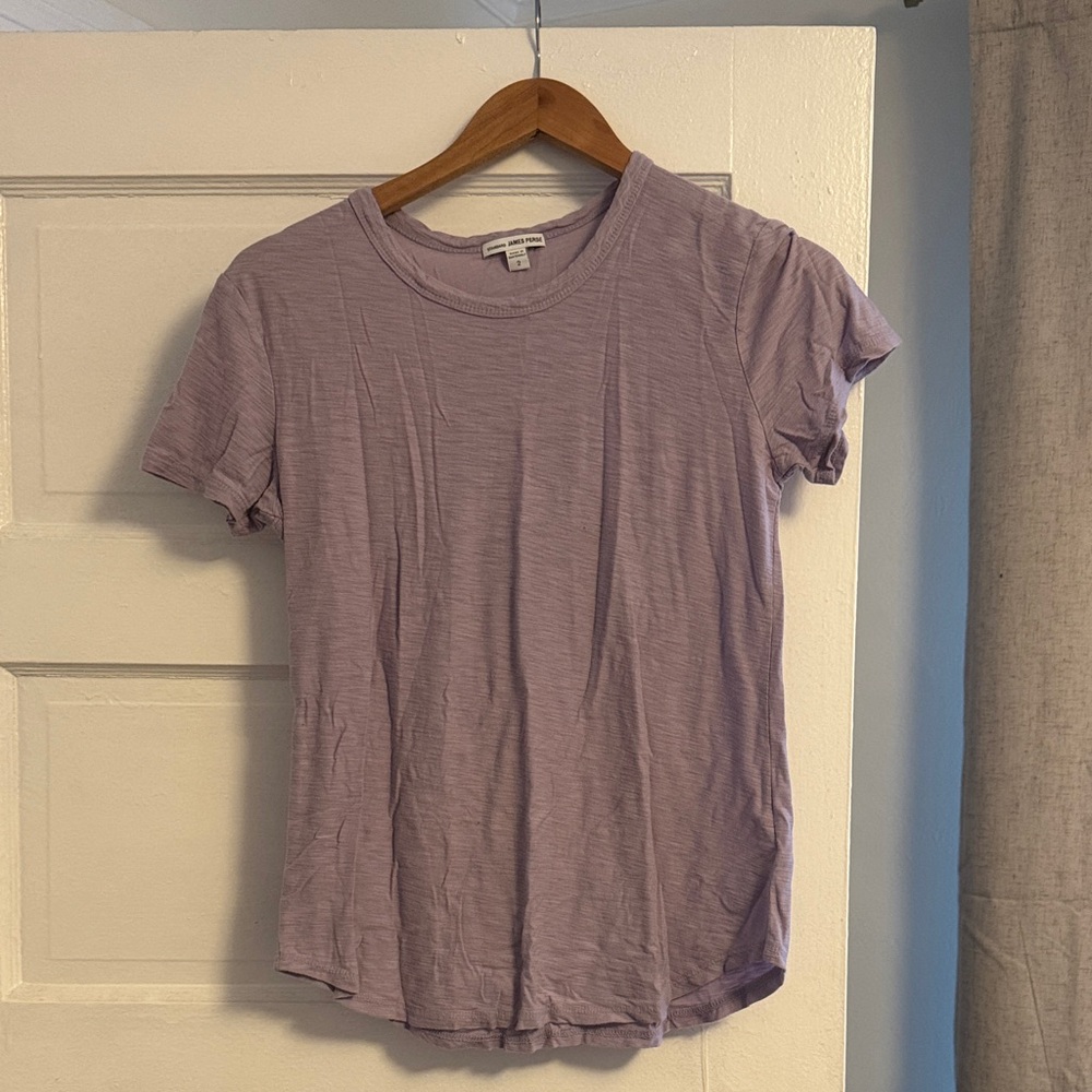 James Perse Lavender Short Sleeve Tee